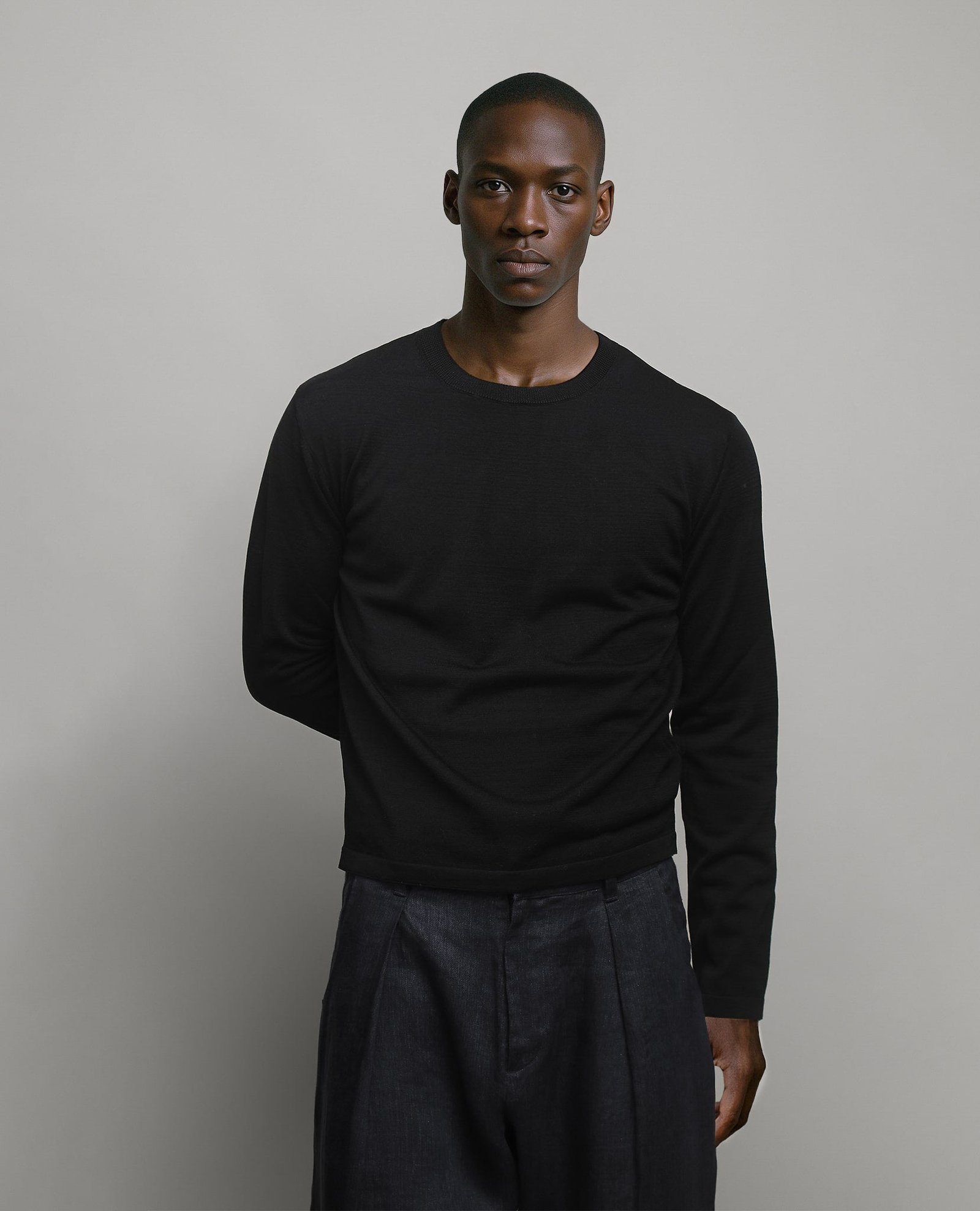 THE KNITTED LONG SLEEVE - PUNTO NERO